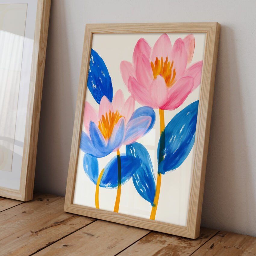 Pink and Blue Florals - Image 2