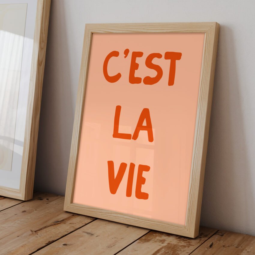 C'est La Vie Typography Print - Image 2