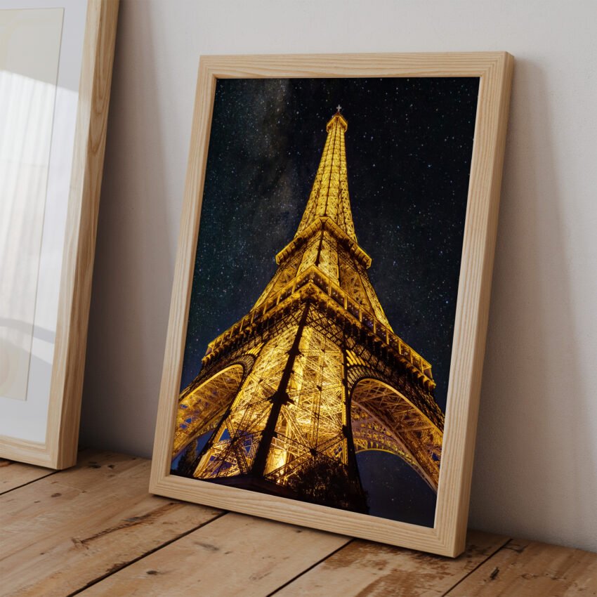 Eiffel Tower At Night Photography Print - Image 4