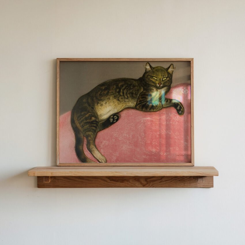 Cat on a Cushion by Theophile-Alexandre Pierre Steinlen - Image 2