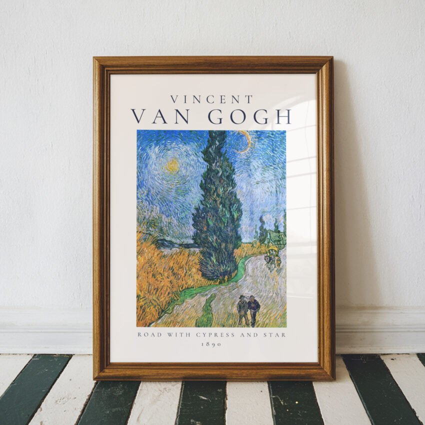 Road with Cypress and Star by Vincent van Gogh - Image 4
