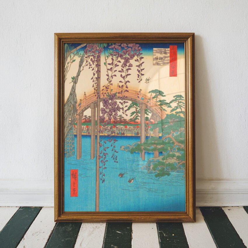Kameido Tenjin Shrine by Utagawa Hiroshige - Image 3