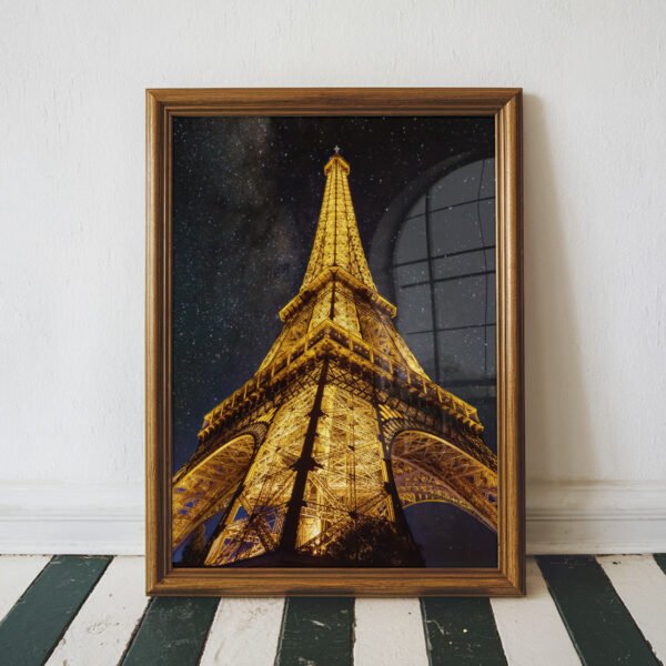 Eiffel Tower At Night Photography Print