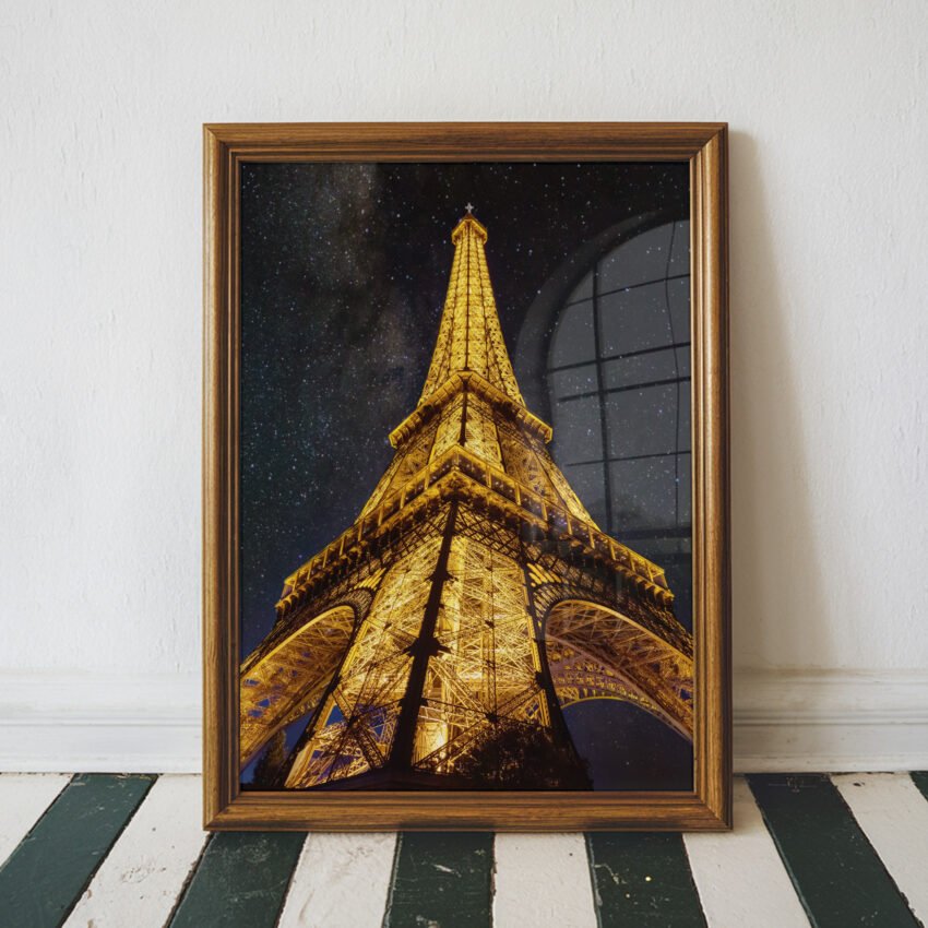 Eiffel Tower At Night Photography Print