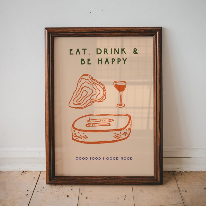 Eat Drink & Be Happy Kitchen Print - Image 4