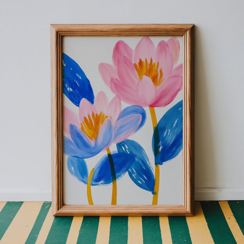 Pink and Blue Florals - Image 5