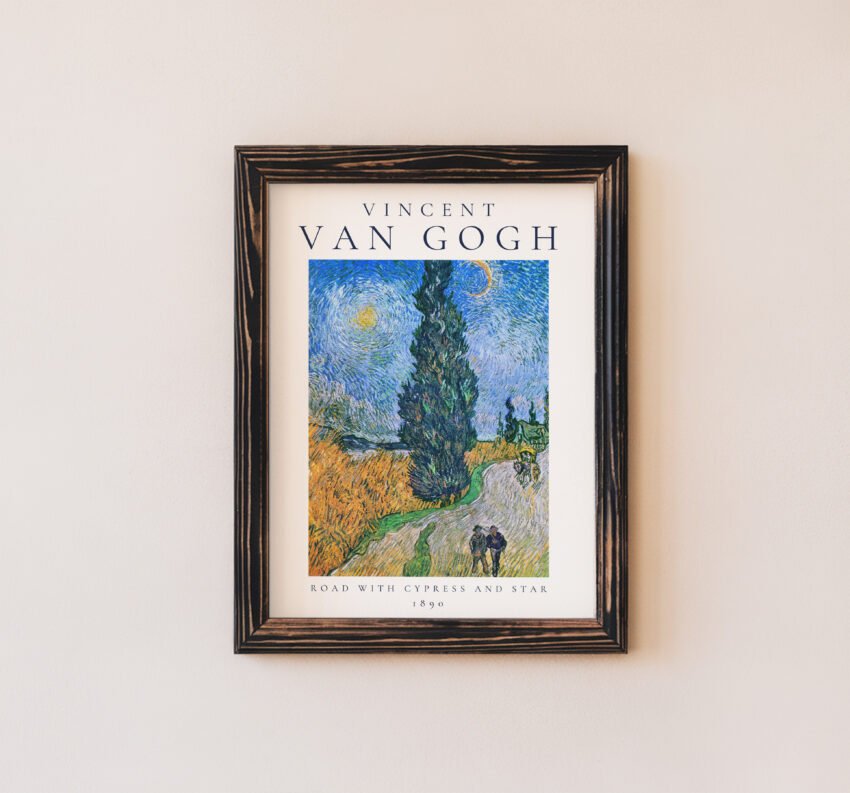 Road with Cypress and Star by Vincent van Gogh - Image 5