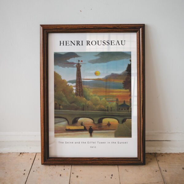 The Seine and the Eiffel Tower in the Sunset by Henri Rousseau