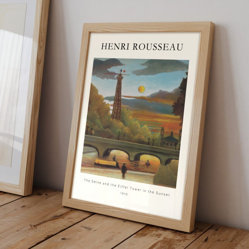 The Seine and the Eiffel Tower in the Sunset by Henri Rousseau - Image 2