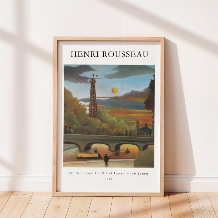 The Seine and the Eiffel Tower in the Sunset by Henri Rousseau - Image 6