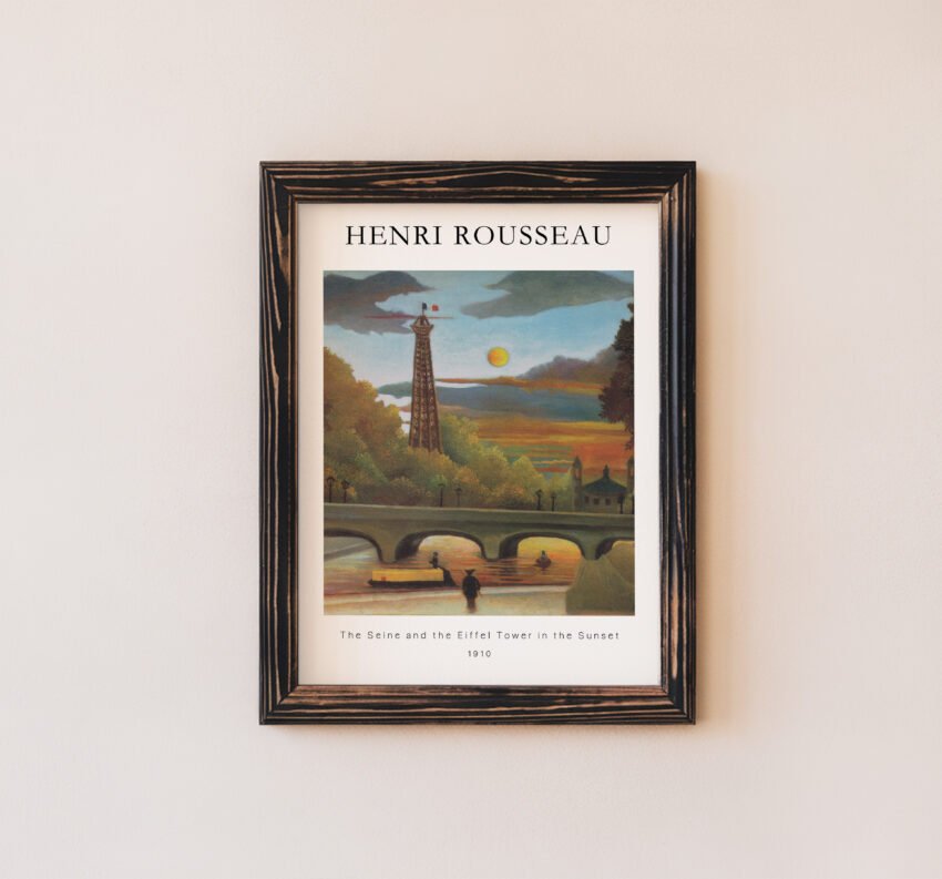 The Seine and the Eiffel Tower in the Sunset by Henri Rousseau - Image 3