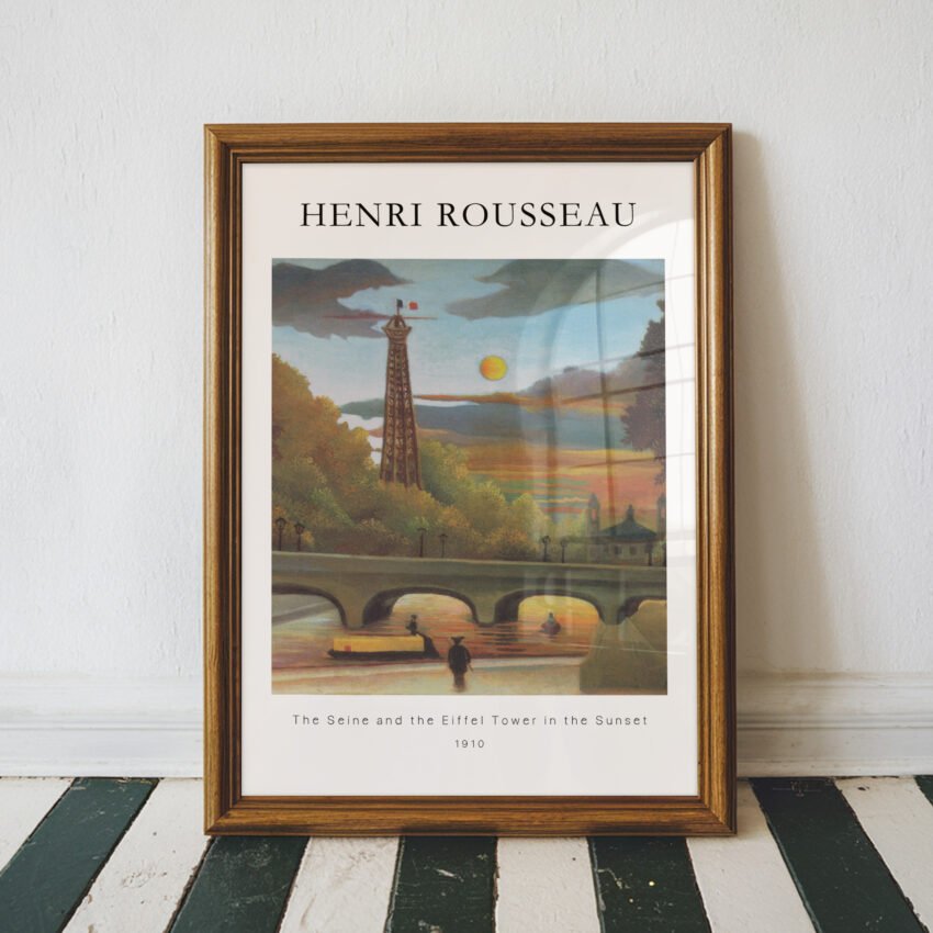 The Seine and the Eiffel Tower in the Sunset by Henri Rousseau - Image 4