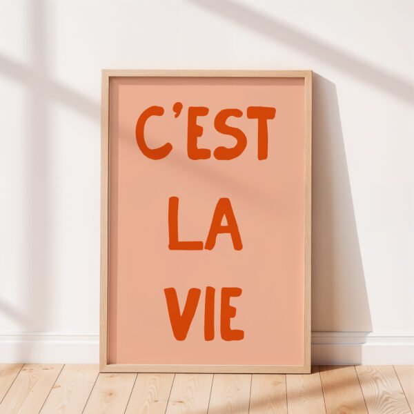 C'est La Vie Typography Print