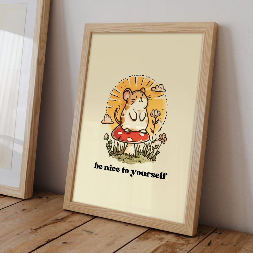 Be Nice To Yourself Positive Wall Art - Image 2