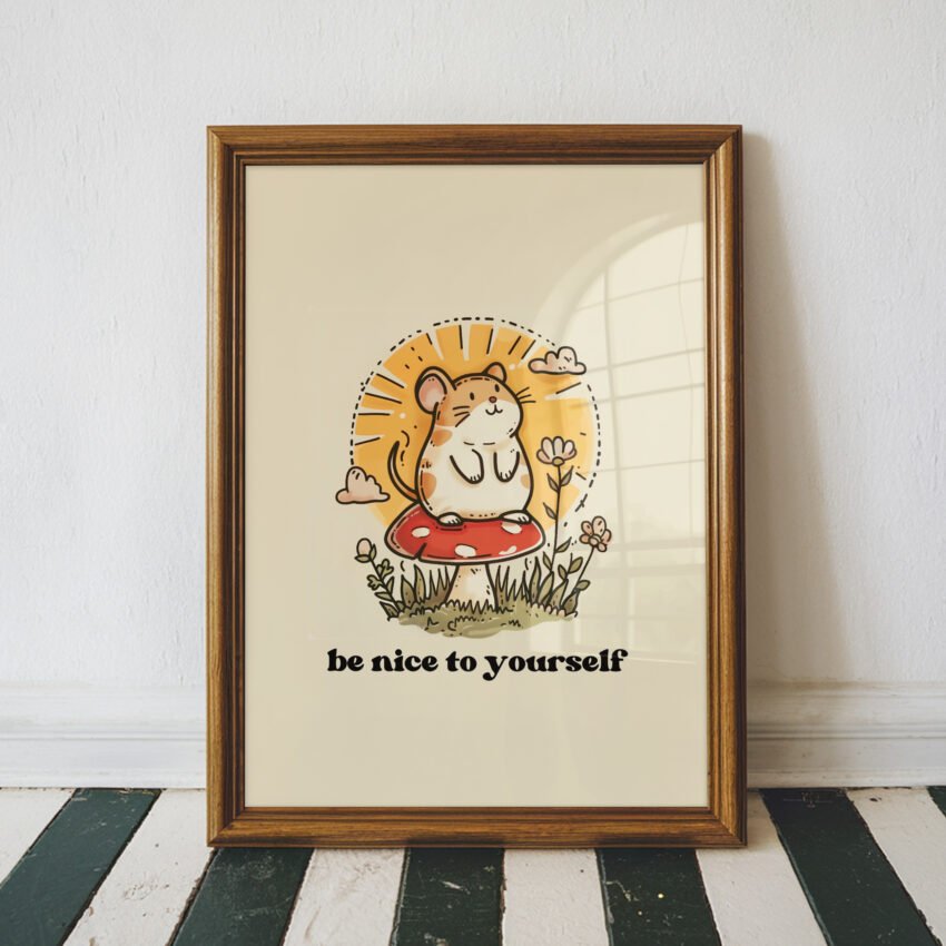 Be Nice To Yourself Positive Wall Art - Image 5