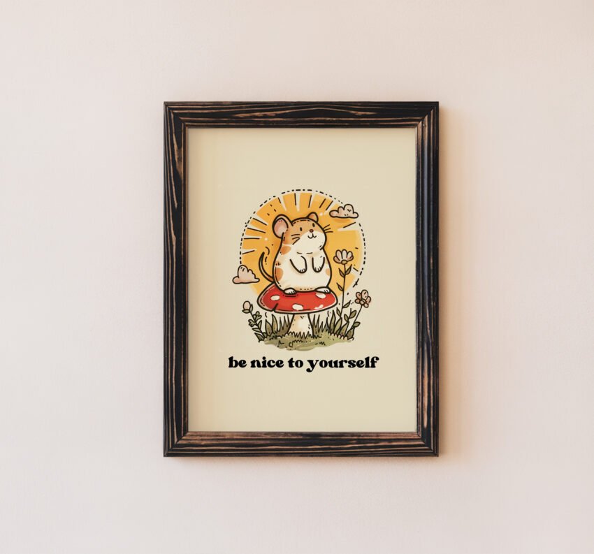 Be Nice To Yourself Positive Wall Art - Image 3