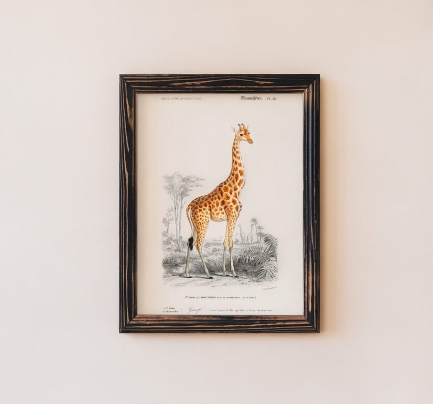 Giraffe Vintage Illustration - Image 3