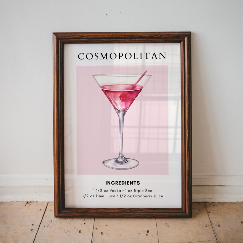 Cosmopolitan Cocktail Recipe Print - Image 5