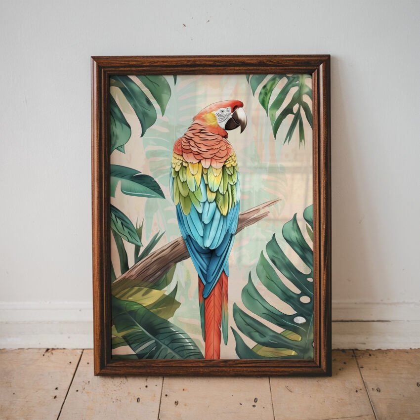 Parrot and Palm Leaves - Image 7