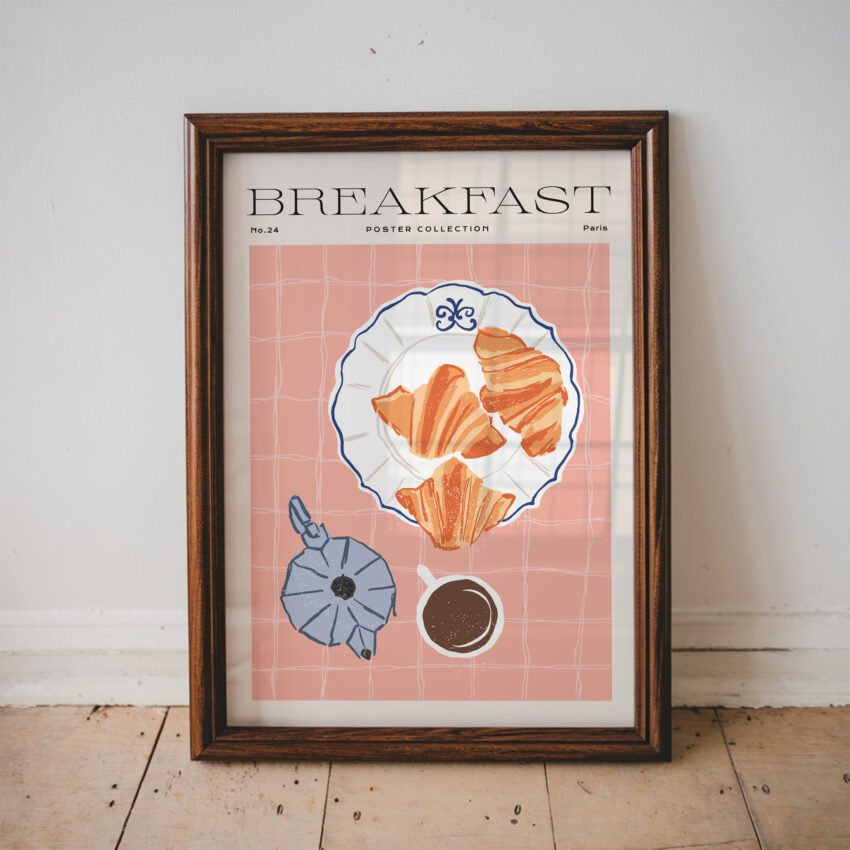 Breakfast Croissant Kitchen Print - Image 3