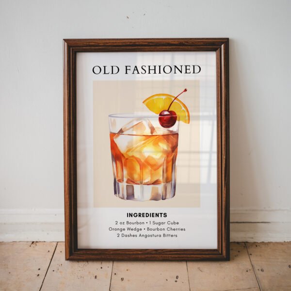 Old Fashioned Cocktail Recipe Print