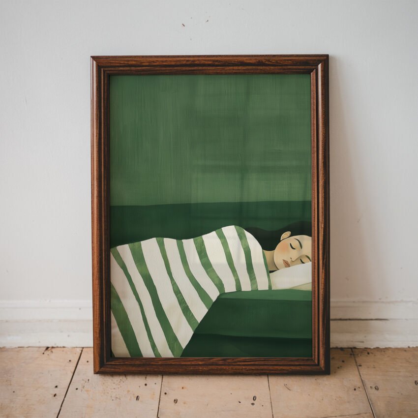 Emerald Green Napping Print - Image 5