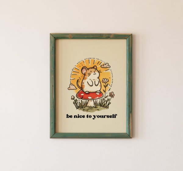 Be Nice To Yourself Positive Wall Art