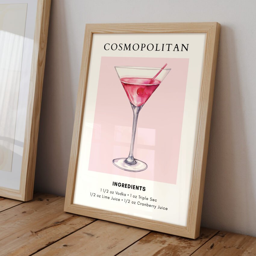 Cosmopolitan Cocktail Recipe Print - Image 2