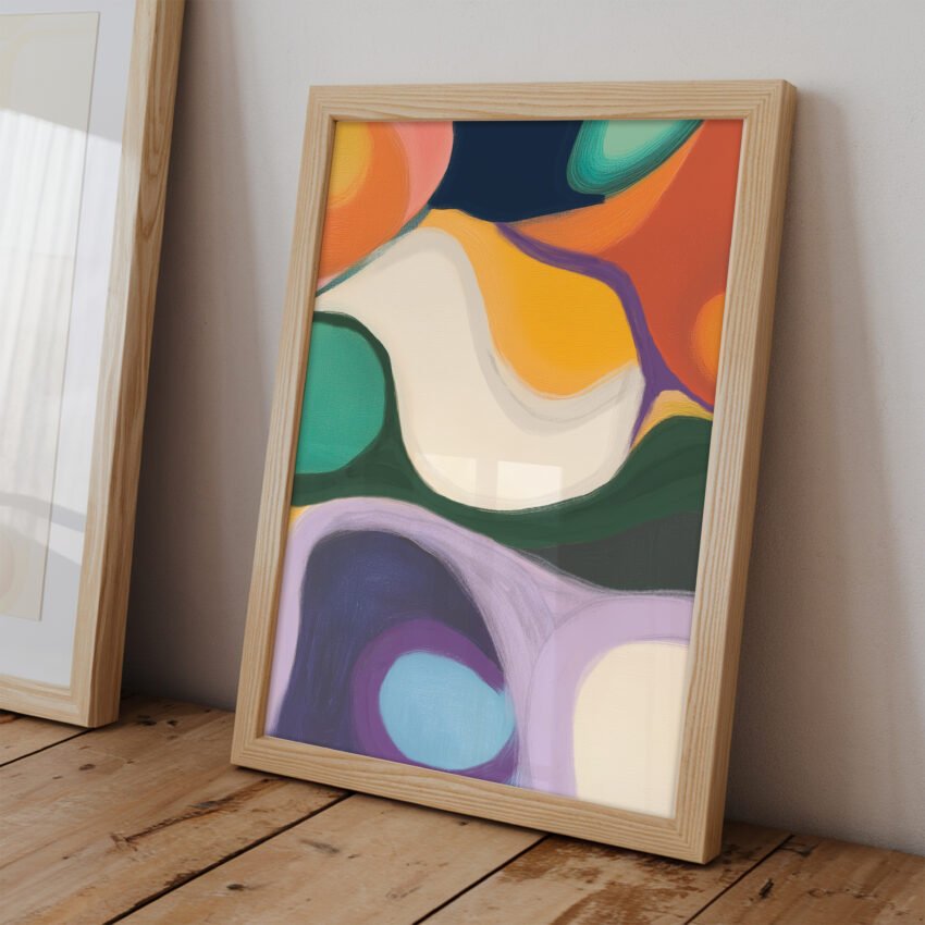 Waves of Color Abstract Print - Image 2