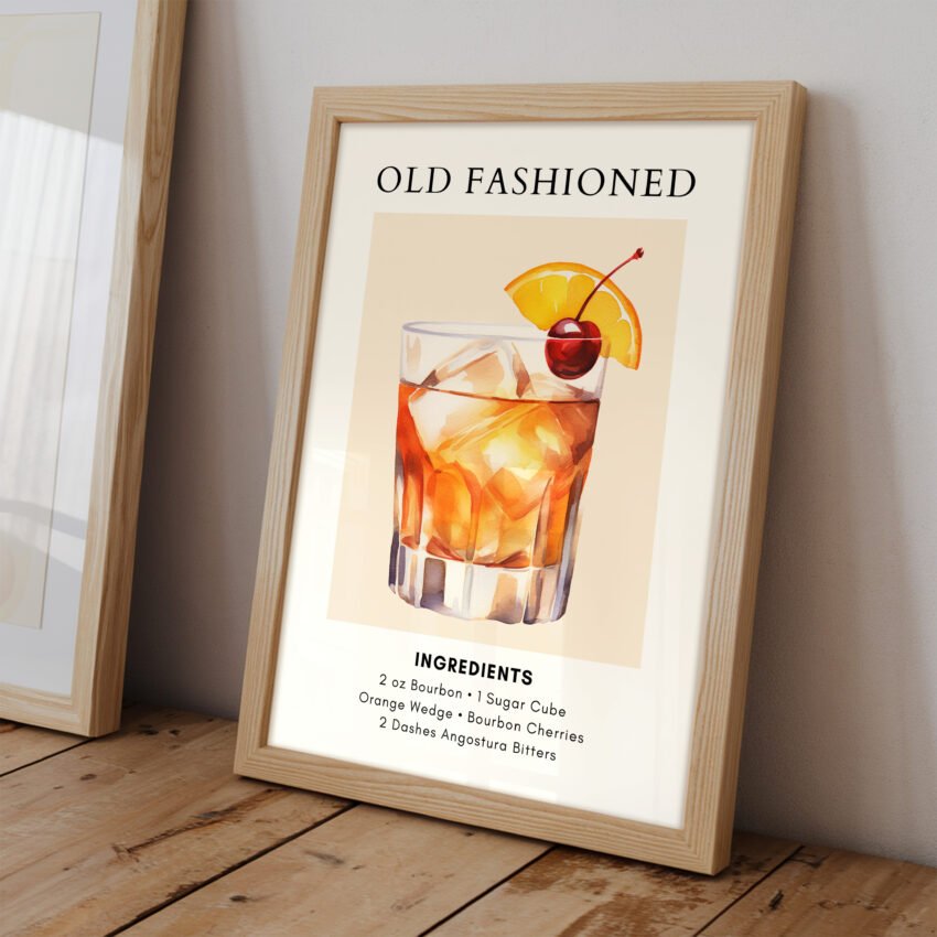 Old Fashioned Cocktail Recipe Print - Image 2