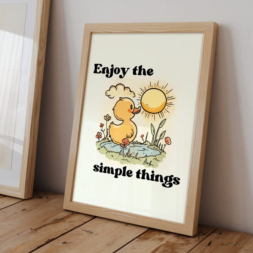 Enjoy The Simple Things Positive Wall Art - Image 2