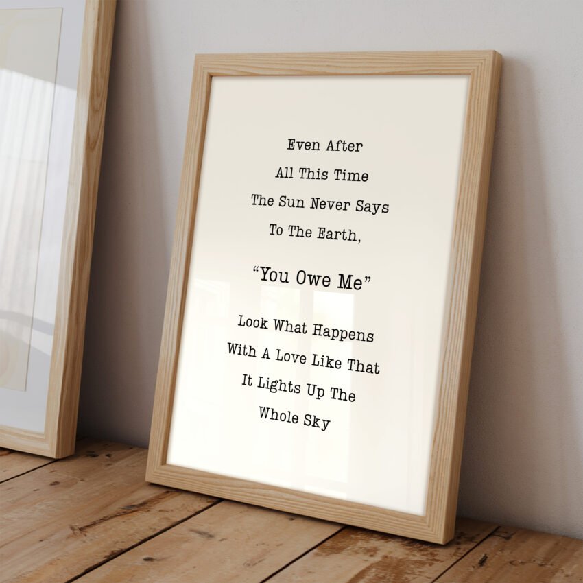 Even After All This Time Quote Print - Image 2