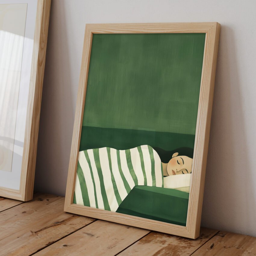 Emerald Green Napping Print - Image 4