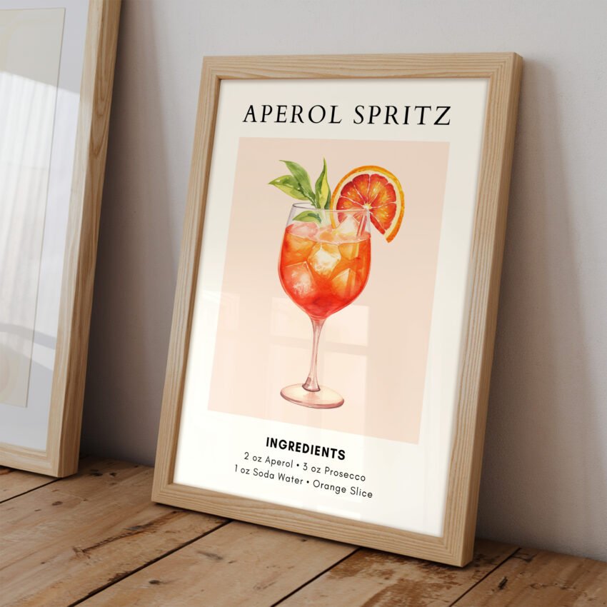 Aperol Spritz Cocktail Recipe Print - Image 2