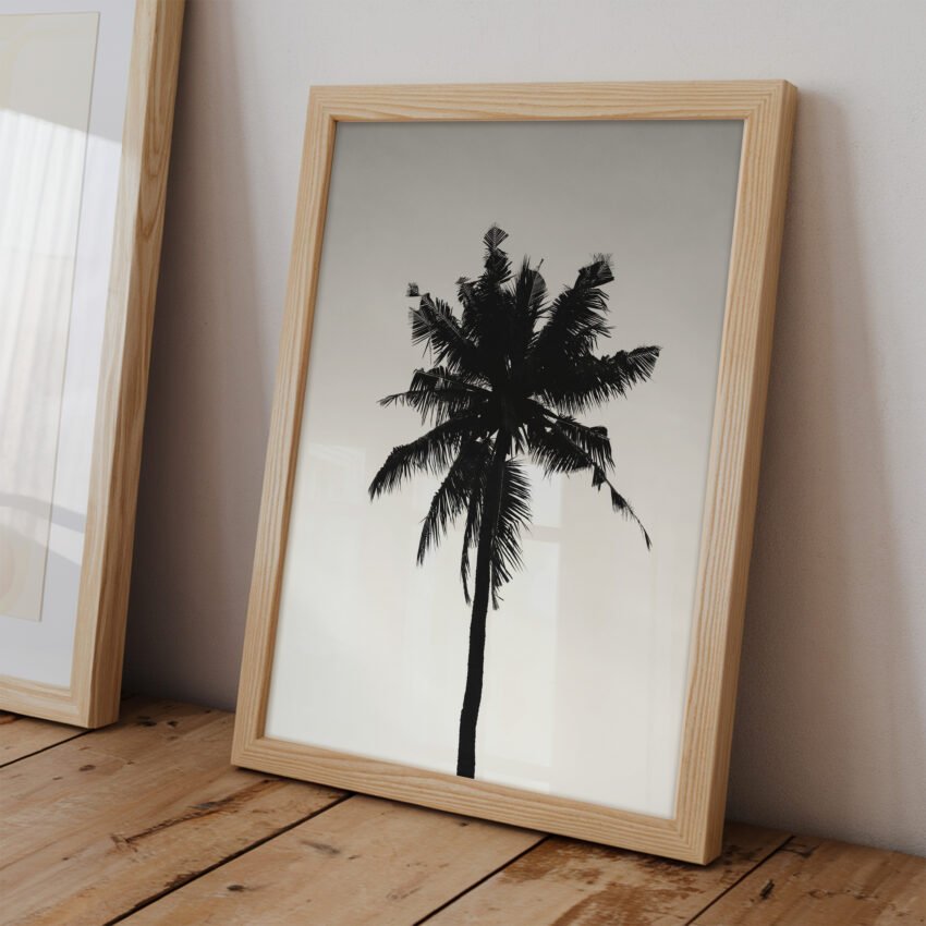 Black and White Palm Tree - Image 2