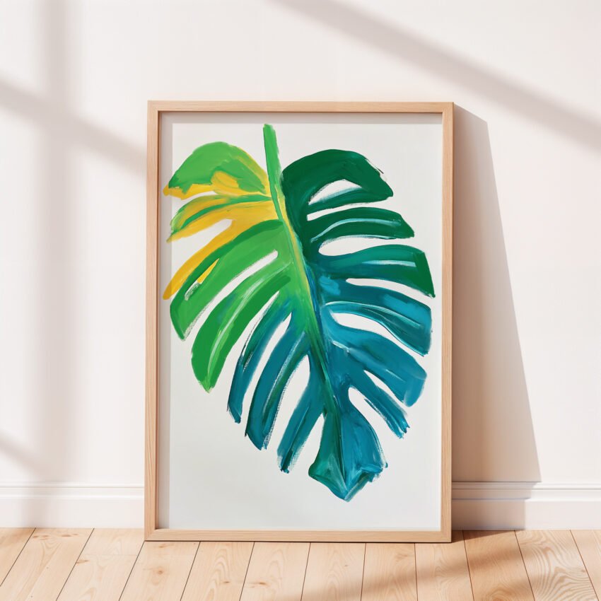 Painted Monstera Leaf - Image 3