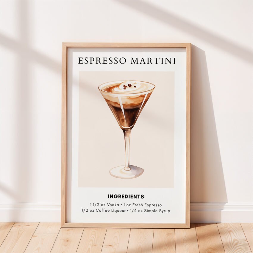 Espresso Martini Cocktail Recipe Print - Image 4