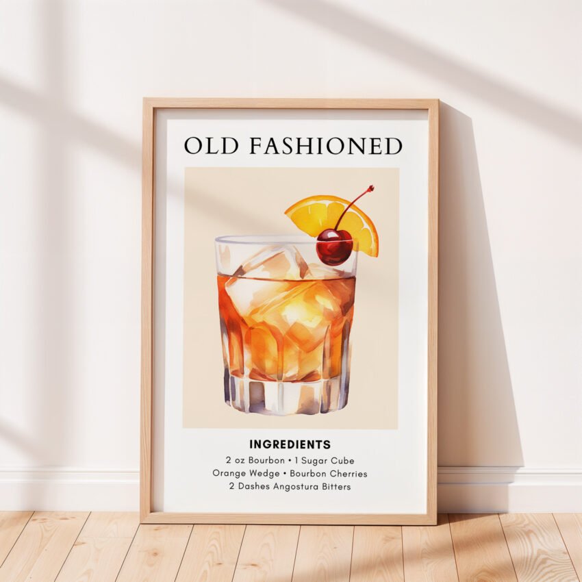 Old Fashioned Cocktail Recipe Print - Image 3