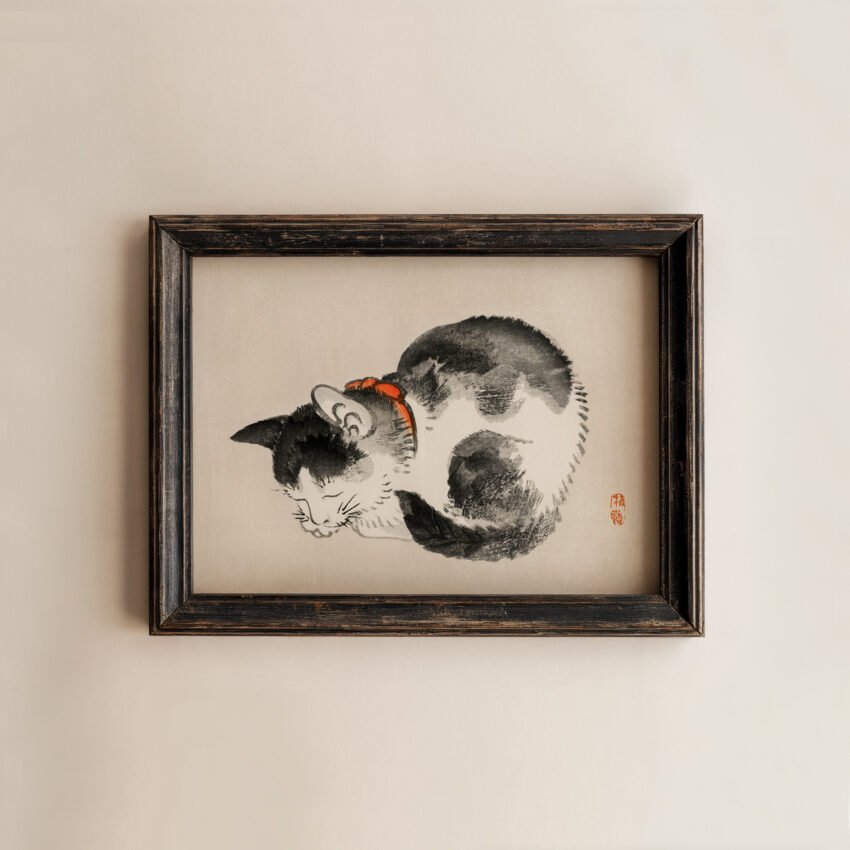 Sleeping Cat by Kōno Bairei - Image 3