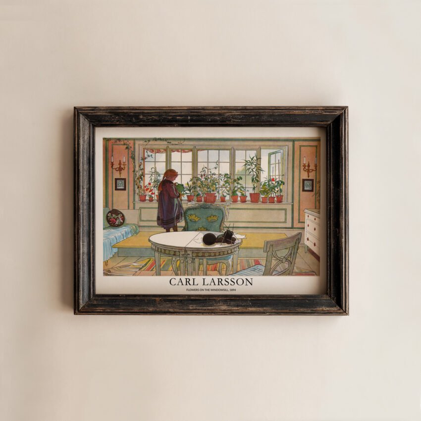 Flowers on the Windowsill by Carl Larsson - Image 4