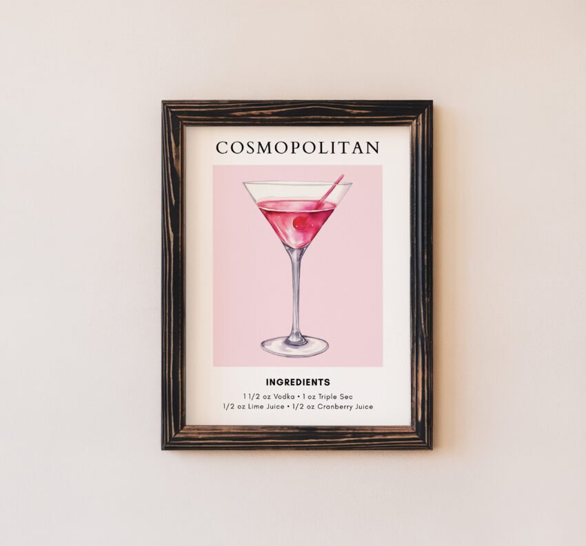 Cosmopolitan Cocktail Recipe Print - Image 3