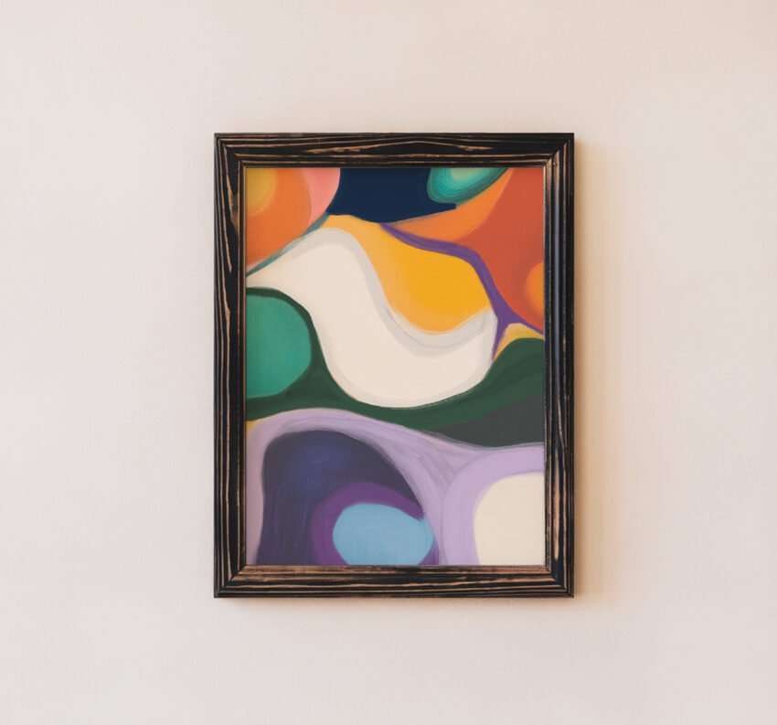 Waves of Color Abstract Print - Image 3