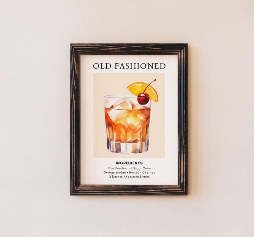 Old Fashioned Cocktail Recipe Print - Image 4