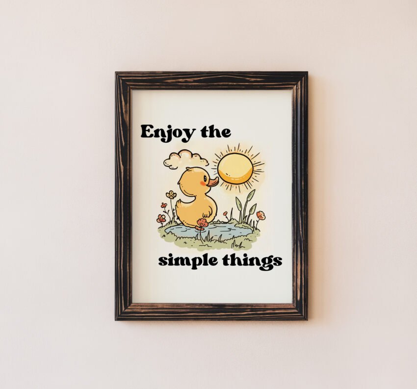Enjoy The Simple Things Positive Wall Art - Image 4