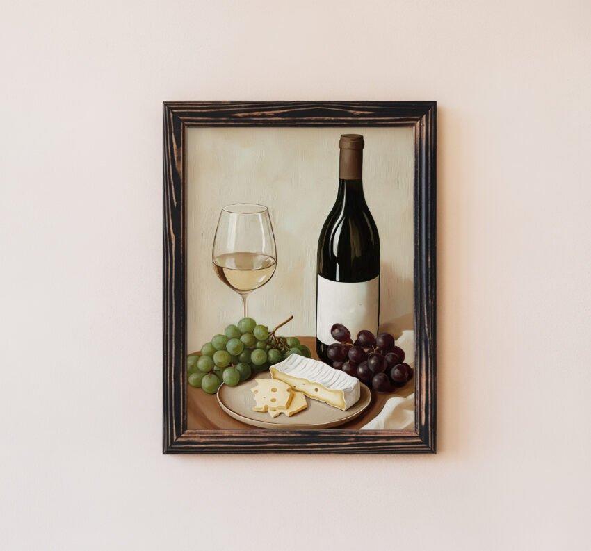 Wine and Cheese Still Life - Image 3