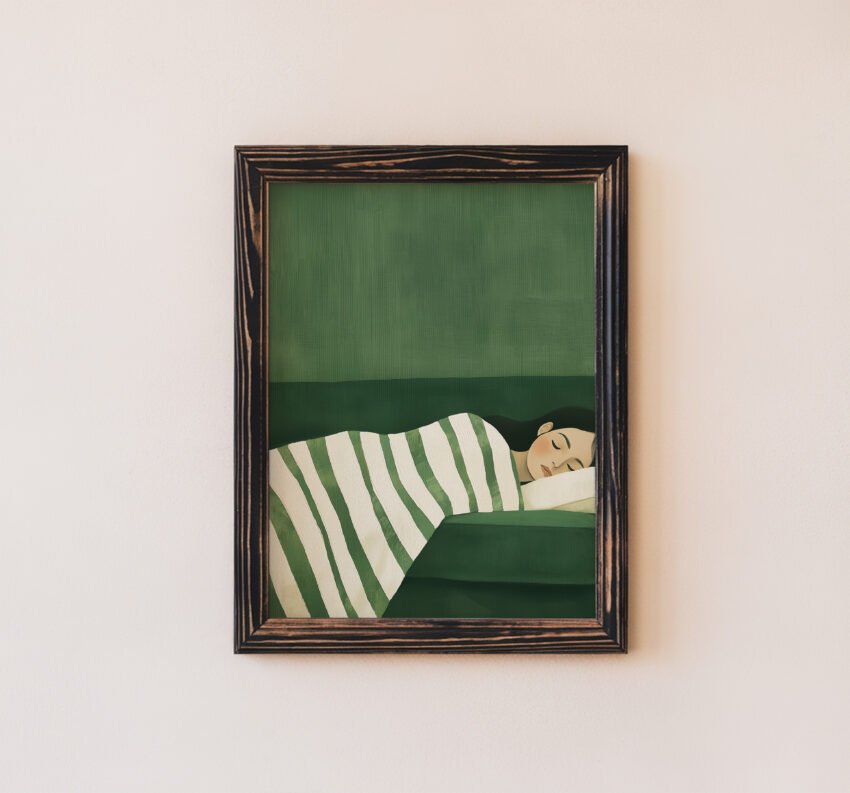 Emerald Green Napping Print - Image 2