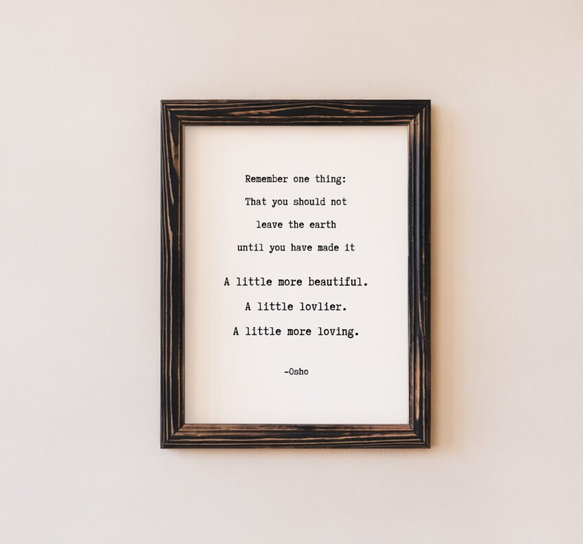 Remember One Thing Osho Quote Print - Image 4