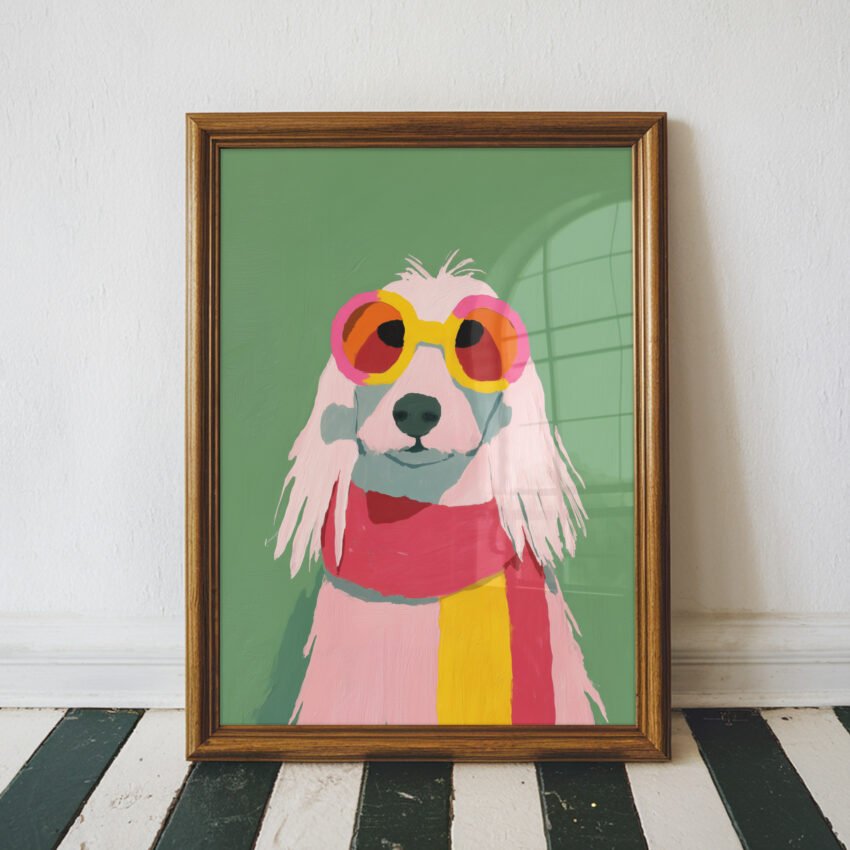 The Groovy Pup Art Print