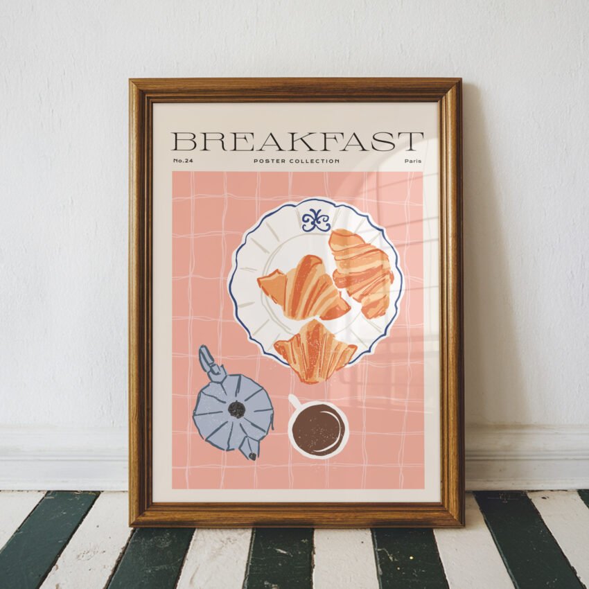 Breakfast Croissant Kitchen Print - Image 6