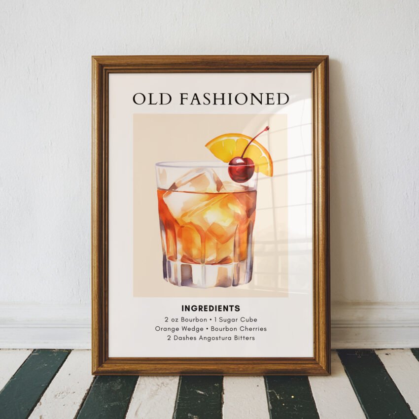 Old Fashioned Cocktail Recipe Print - Image 5